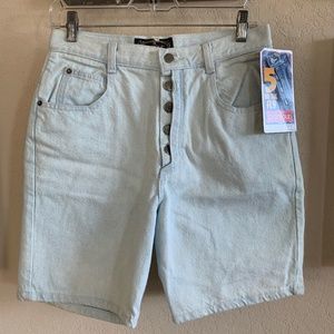 Vintage  Y2K Bonjour Buttonfly High Waist Mom Jeans Shorts Size 11/12  W (28")